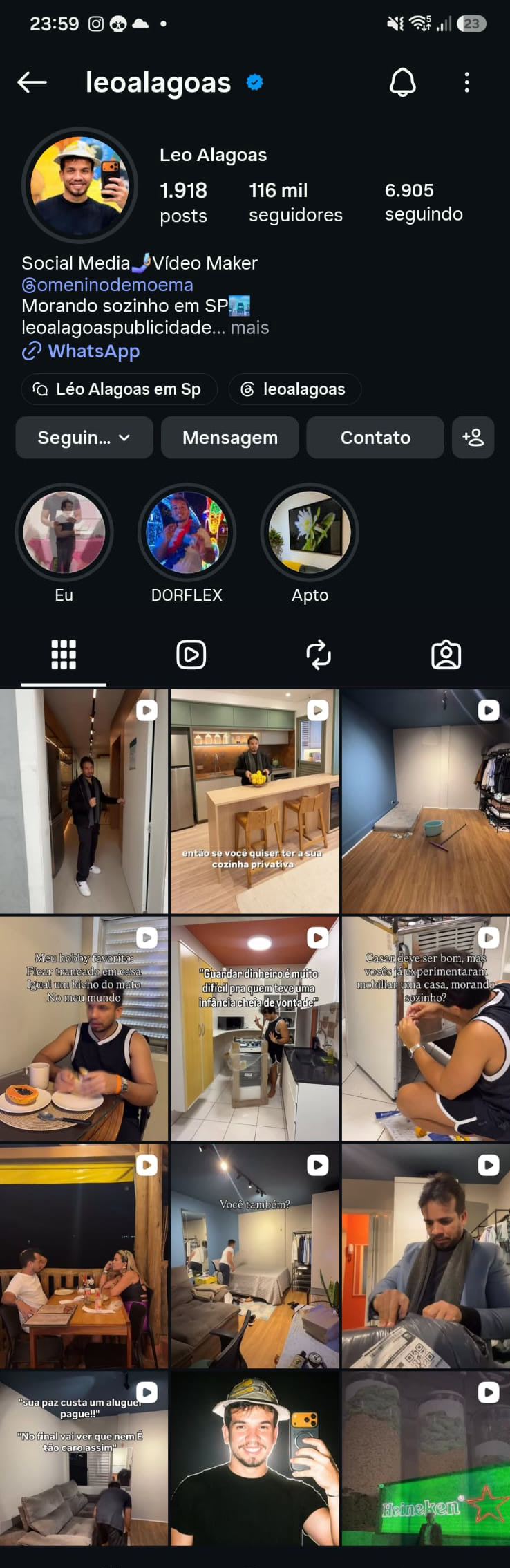 Feed do Instagram de @leoalagoas